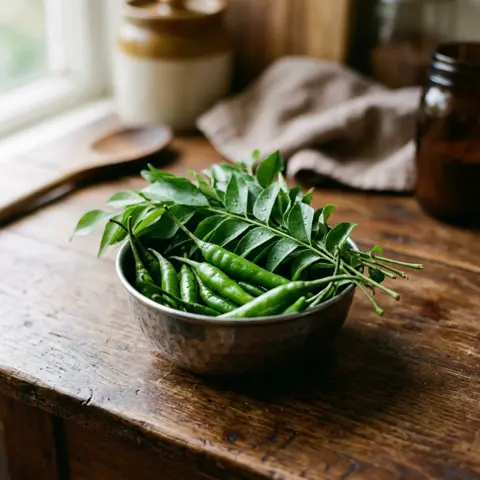 Green Chillies & Curry Leaves